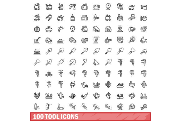 Tripod Icons Set, Outline Style Graphic by ylivdesign · Creative Fabrica
