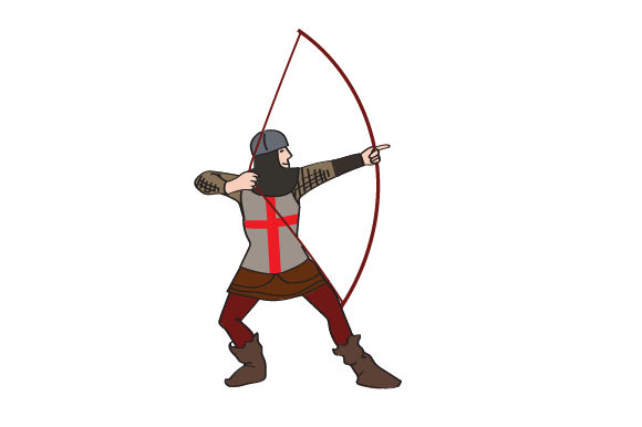 Insigne émaillé Archer En Feuilles Blanches – Buckinghamshire – Tir à L'arc – UK