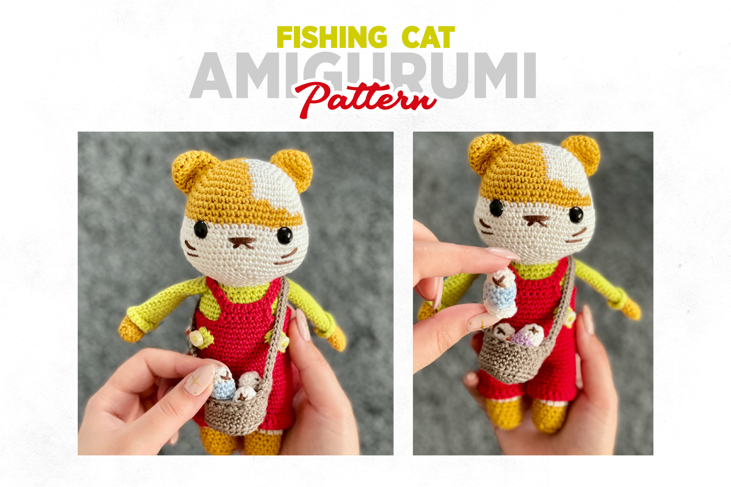 CROCHET PATTERN: Fishing Cat