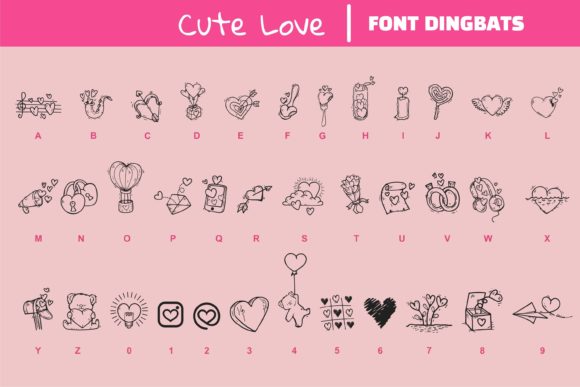 Cute Love Font - Preview 1