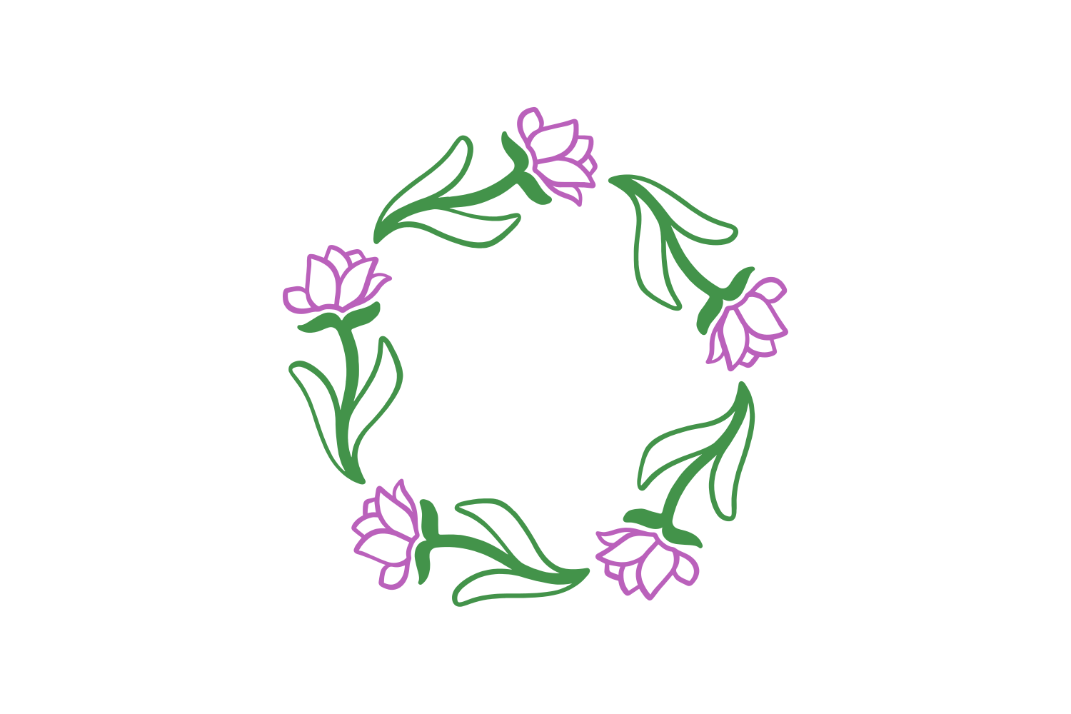 Floral Monogram Frame Graphic by CraftBundles · Creative Fabrica