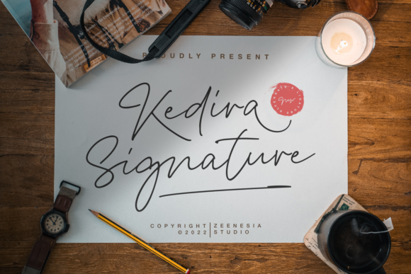 Kedira Signature Font PNG with transparent background - Preview 1