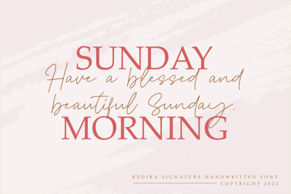 Kedira Signature Font PNG with transparent background - Preview 2