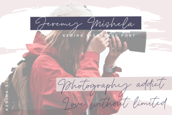 Kedira Signature Font PNG with transparent background - Preview 4