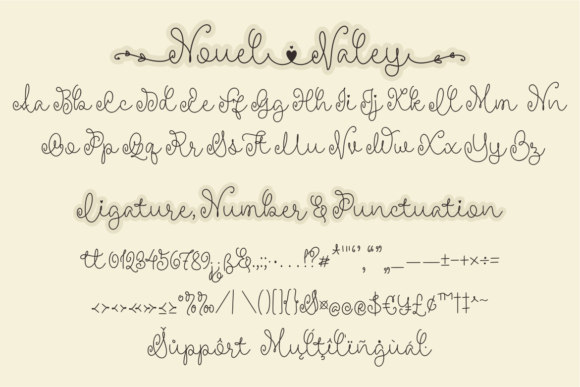 Nouel Valey Font PNG with transparent background - Preview 2