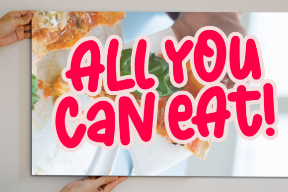 Pizza Mania Font PNG with transparent background - Preview 3