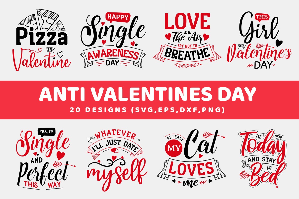 Anti Valentines Day SVG Bundle Graphic by creativesvg · Creative Fabrica
