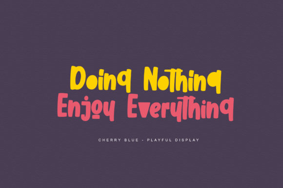 Cherry Blue Font PNG with transparent background - Preview 3