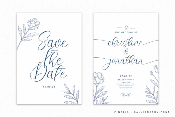 Finolia Font PNG with transparent background - Preview 2