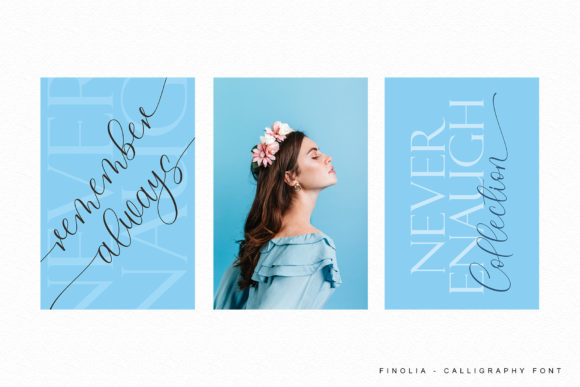 Finolia Font PNG with transparent background - Preview 3