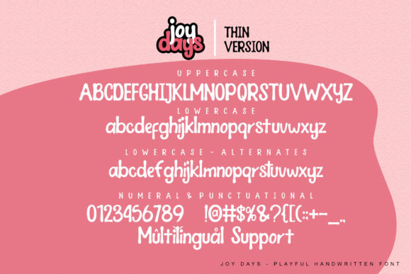 Joy Days Font PNG with transparent background - Preview 4