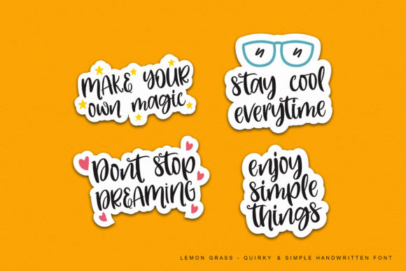 Lemon Grass Font PNG with transparent background - Preview 2
