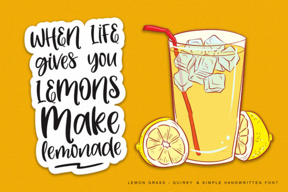 Lemon Grass Font PNG with transparent background - Preview 1