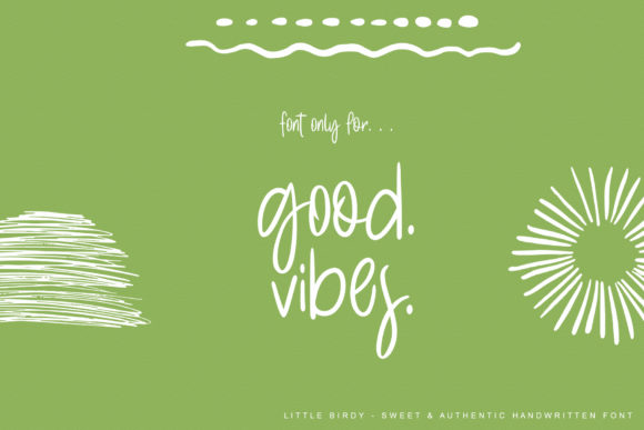 Little Birdy Font PNG with transparent background - Preview 1