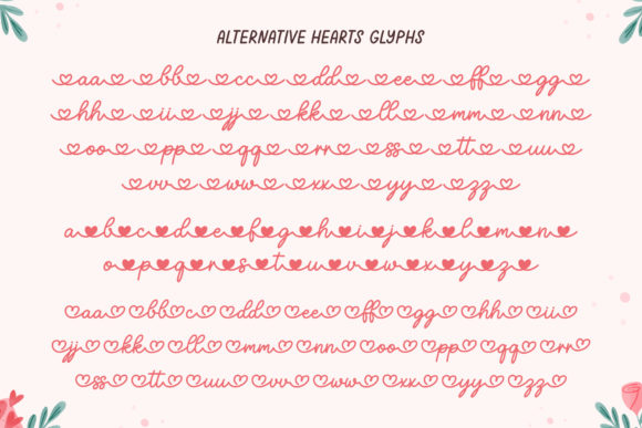 Malia Love You Font PNG with transparent background - Preview 6
