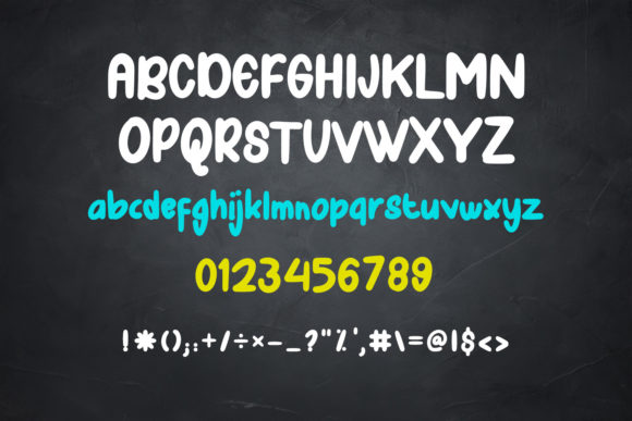 Quick Thick Font PNG with transparent background - Preview 3