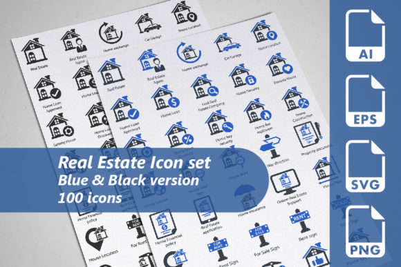 Real Estate Icon Set Grafik Symbole Von Icon Factory
