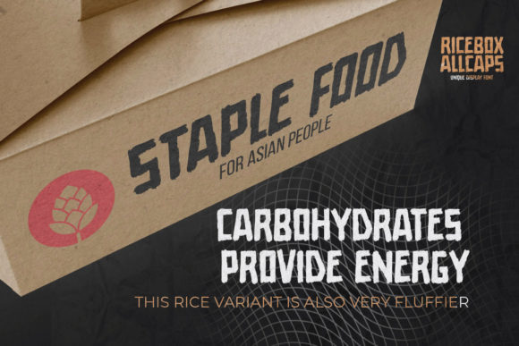 Ricebox Allcaps Font PNG with transparent background - Preview 6