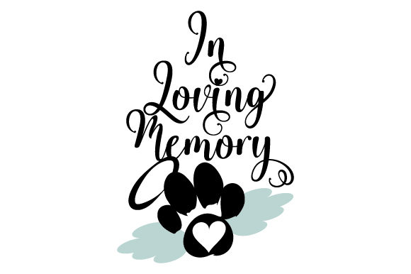 Paw Print with Angel Wings dog paw memorial SVG for garden stones and ornaments