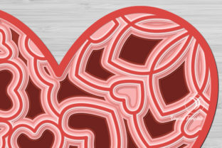 3D Layered Heart SVG Cut File · Creative Fabrica