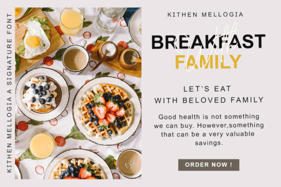 Kithen Mellogia Font PNG with transparent background - Preview 1