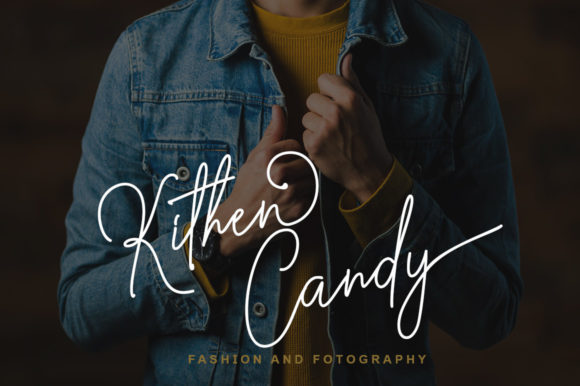 Kithen Mellogia Font PNG with transparent background - Preview 3