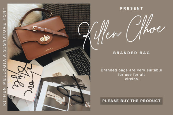 Kithen Mellogia Font PNG with transparent background - Preview 5