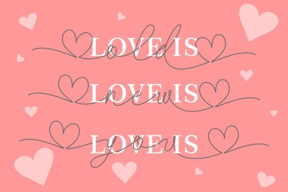 Our Infinity Love Font PNG with transparent background - Preview 4