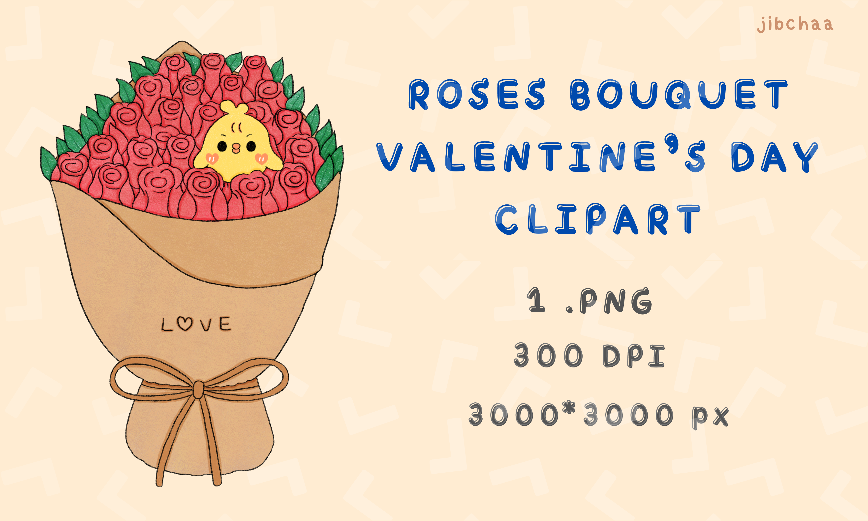 Roses Bouquet Graphic by Jibchaa · Creative Fabrica