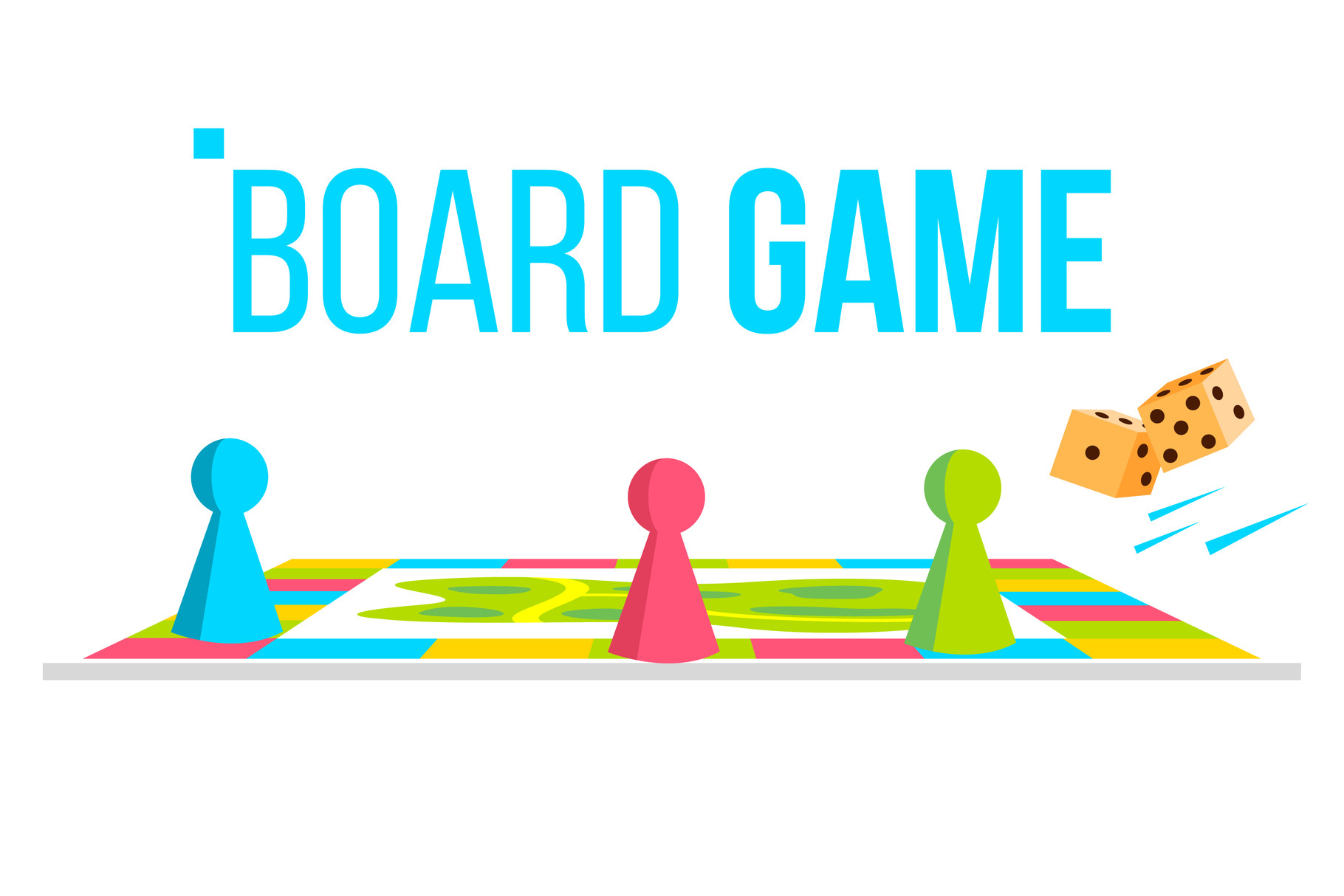 Board Game Vector. Field Space. Logical