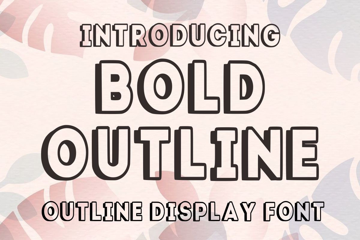 Bold Outline Font by Infinity art Studio preview