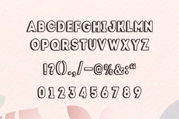 Bold Outline Font - Preview 4