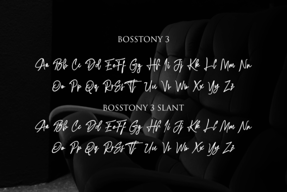 Bosstony 3 Font PNG with transparent background - Preview 1