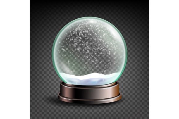 Christmas Snowglobe Vector. Sphere Ball.