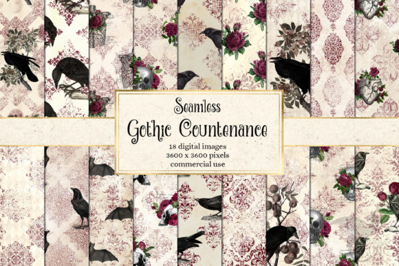 Gothic Countenance Digital Paper