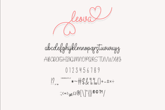 Leova Font PNG with transparent background - Preview 6