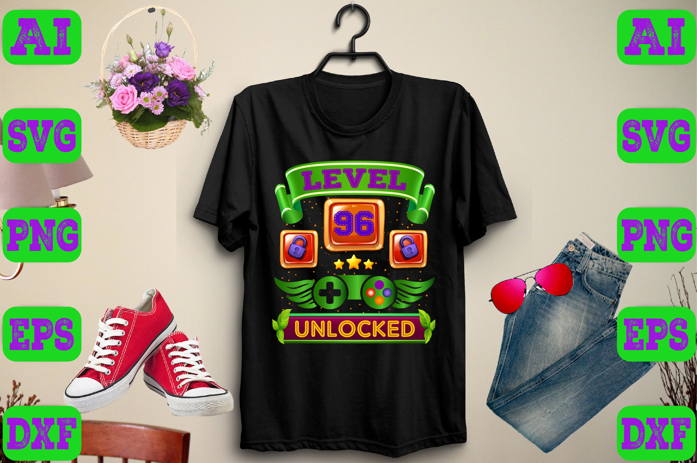 Level 96 Unlocked Graphic by IMRANHOSSEN4U · Creative Fabrica