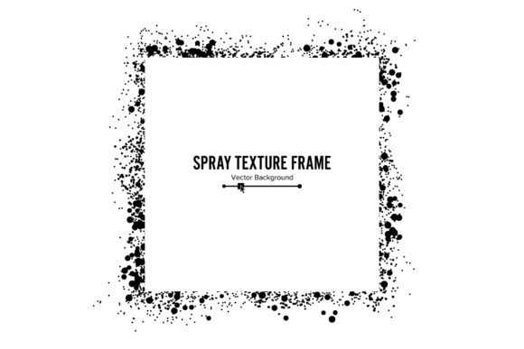 Spray Texture Frame Vector. Grunge Frame