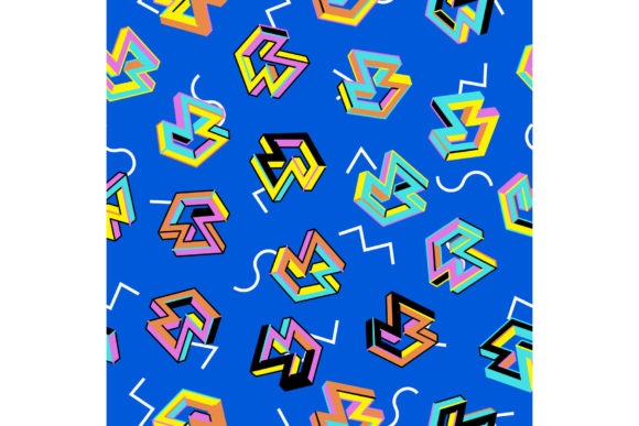 Vector Pattern 80s. Seamless Background.