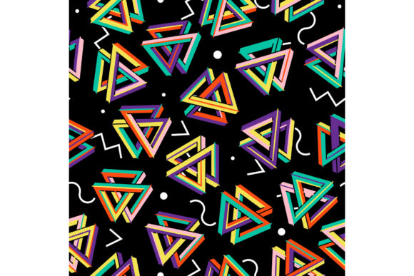 Vector Pattern 80s. Seamless Background.