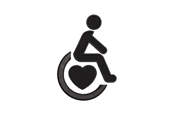 Wheelchair Symbol with Love Sign