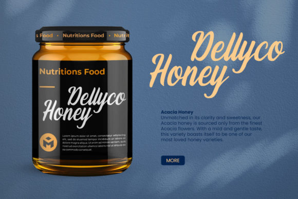 Dellyco Font PNG with transparent background - Preview 3