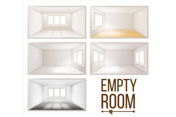 Empty, Room, Vector., Wall., Sunlight