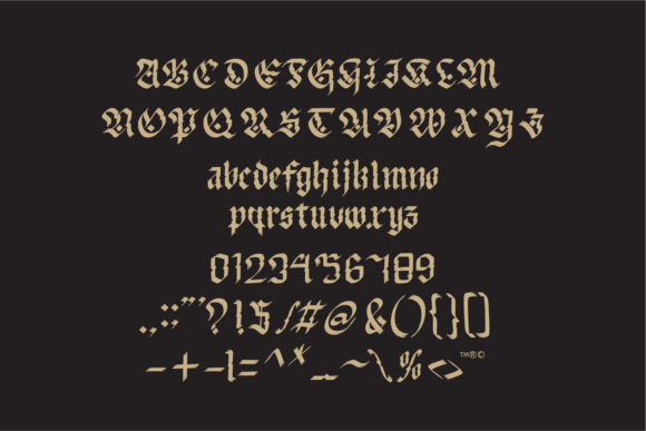 Franklin Fracture Font PNG with transparent background - Preview 4