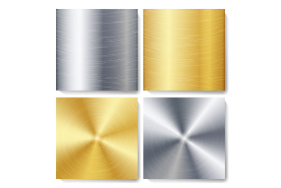 Gold, Bronze, Silver, Steel Metal