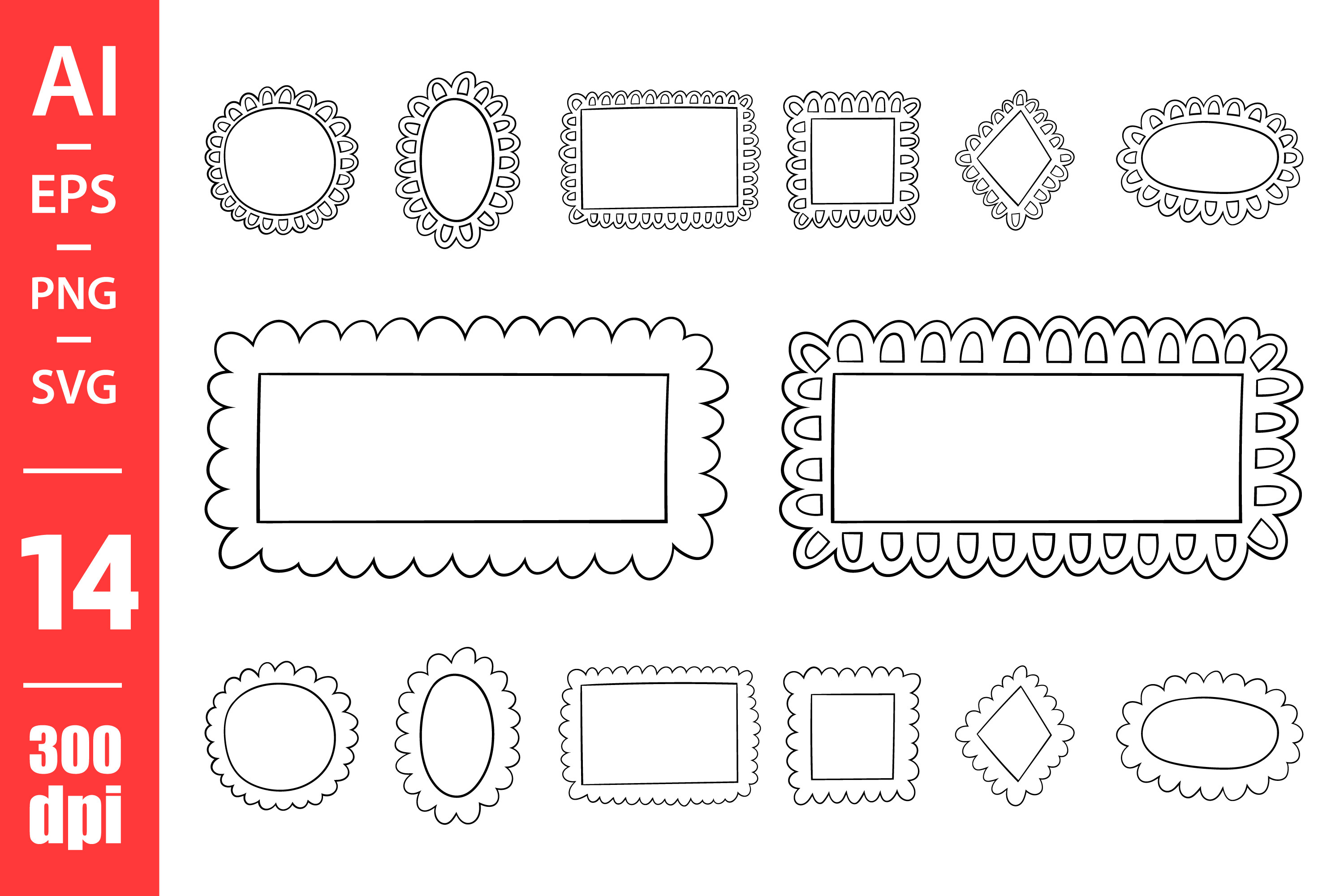 Hand Drawn Frames Clipart Graphic by Emil Timplaru Store · Creative Fabrica