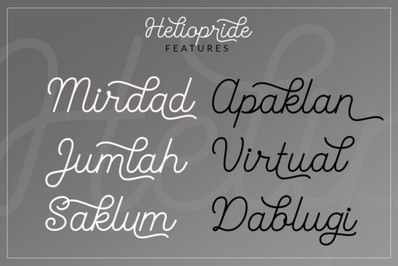 Heliopride Font PNG with transparent background - Preview 2