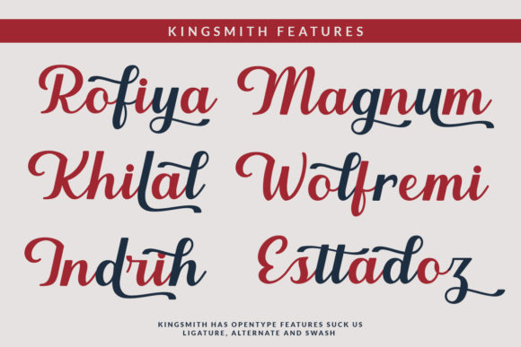 Kingsmith Font - Preview 1
