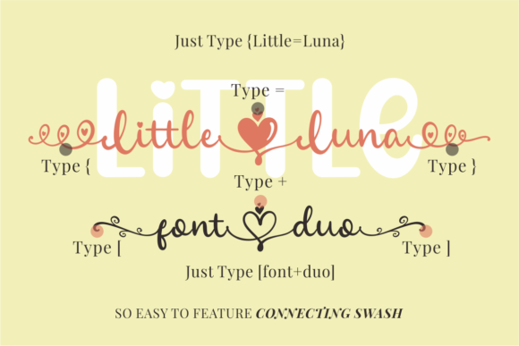 Little Luna Font PNG with transparent background - Preview 1