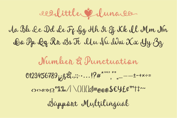 Little Luna Font PNG with transparent background - Preview 2